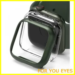 【在庫セール】[2個入り]【Ringke】 Apple Watch 9 / 8 / 7 41mm 用 ケース 保護 超薄型 カバー アップルウォッチ ケース Slim (Clear & Deep Green)