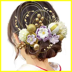 [JZOON] つまみ細工 成人式 七五三 浴衣 髪飾り 人気 和服 ヘアーアクセサリー かんざし 着物 振袖 袴 結納 卒業式 入学式 結婚式 発表会