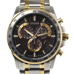 CITIZEN シチズン アテッサ エコドライブ 電波 腕時計 ソーラー AT3035-54E/E610-S104840 メンズ 中古 極美品