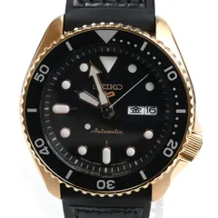 SEIKO5セイコーファイブ 4R36-07G0 ブラック ゴールド 自動巻