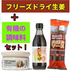 無農薬のフリーズドライ生姜+有機だしつゆ+有機野菜たっぷり関西風お好みソースのセット！