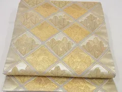 袋帯 六通 松 菱 唐草 抽象 24M504f