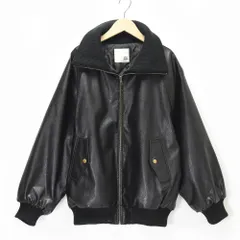 JaVa Classical Elf クラシカルエルフ ジャバ コラボ リブタートル フェイクレザー ジャケット アウター オーバーサイズシルエット ブラック 黒 シボ加工 レディース メンズ L  JV1070055