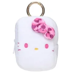 ハローキティ (ヒョウ柄シリーズ)カラビナ付きミニポーチ ピンク  ケイカンパニー　ミニポーチ 　フェイスポーチ