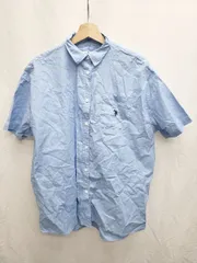 ◇ ◎⊂ U.S. POLO ASSN. ポケット　ワンポイント 半袖 シャツ サイズF ブルー レディース P  【1410230000937】