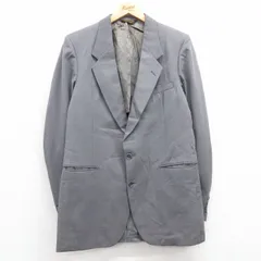 M/古着 長袖 テーラード ジャケット メンズ 90s ウール グレー ストライプ 25jan21 中古 アウター