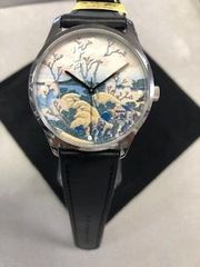 葛飾北斎腕時計 クオーツ 3気圧防水 日本製 3D文字盤 GOTENYAMA