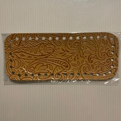 【編み物作品用底板】18cm×7.5cm40目 ペイズリー柄 nozomiさん製作 ロシアヤーン かぎ針編み ハンドメイド バッグ 糸 tシャツヤーン ズパゲッティ