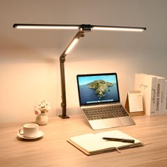 新品 IFEND デスクライ LED目に優しい クランプ 多角度調節24W 4段階色温度 階明るさ5段階 無段階調光 電気スタンド1700LM超高輝度 タイマー機能 記憶機能RA95 幅広スタンドライトタッチセンサー操作 リモコン3光源照明 光センサー付 卓上