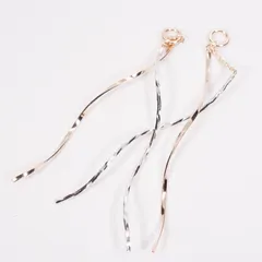 アガット K10×シルバー コンビ ツイスト ピアスチャーム/24-5149S