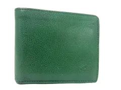 IL BISONTE イルビゾンテ レザー 二つ折り 財布 ウォレット 札入れ 小銭入れ メンズ グリーン系 DJ4013