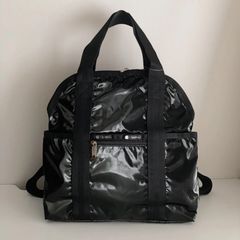 新品　レスポートサック　エナメル　ブラック　リュック　バッグパック　旅行バッグ　2442  レスポ