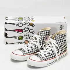 CONVERSE earth music&ecology コラボ ALL STAR HI コンバース オールスター ギンガムチェック スニーカー 黒 23cm 5CJ727 12151K62020