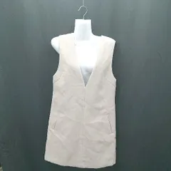 ◇ ⊇ Apuweiser riche ウール風 Vネック ノースリーブ ひざ丈 ワンピース サイズ2 ピンク レディース E  【1412260027809】