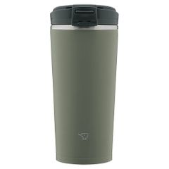 【迅速発送】象印マホービン(ZOJIRUSHI) 水筒 ふた付きタンブラー キャリータンブラー 持ち運び可能 シームレスせん フリップタイプ 300ml フォレストグレー ふたとパッキンが一体化 お手入れ簡単 洗う点数2点のみ SX-KA30-HM