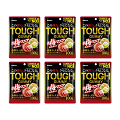 【期間限定品/販路限定】カバヤ　タフグミ　梅マニア　100g×6袋　ケース販売　グミ　梅味　ハードグミ　高弾力まとめ売り