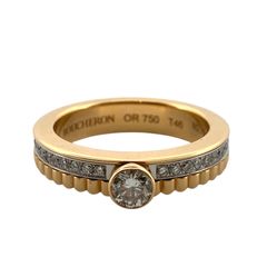 【鑑定済み】正規品 BOUCHERON ブシュロン リング 750 キャトルラディアント ソリテール ダイヤ #46号 JSL0008446