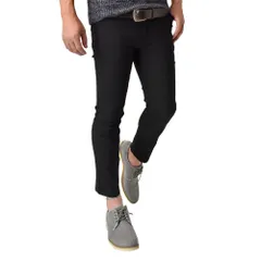 チノパン 《裏起毛：9分丈ブラック》 新品 未使用 超伸縮 裏起毛 ハイテンションストレッチ 伸縮自在ストレッチ スマホポケット付 イージーパンツ【D2N】【ゆうパケット】 ファッション メンズ