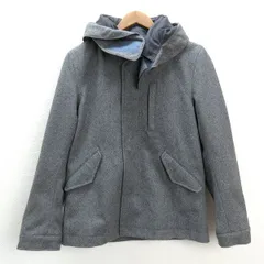 y■ユナイテッドアローズ/UNITED ARROWS GRLフーディー ウールブルゾンJKT■灰【メンズM】MENS/25【中古】