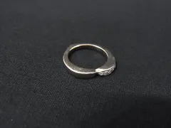 4℃ ヨンドシー SV925 ラインストーン ハート リング 指輪 アクセサリー 約6号 レディース シルバー系 DI1730