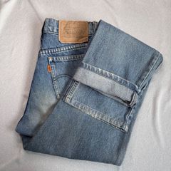 送料無料 即決 Levi's 606 W27 L31 オレンジタブ 5ポケット 100%綿 ストレート ブルー ウォッシュ加工 アメカジ カジュアル リーバイス