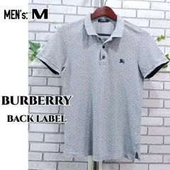 M■ポロシャツ■BURBERRY バーバリーブラックレーベル■グレー