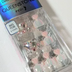 日本未発売品691 DASHING DIVA「ローズティアラ」ペディキュア フット ダッシングディバ マジックプレス ネイルチップ 付け爪 ピンク