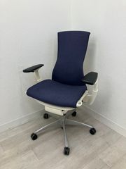 【中古品】ハーマンミラー 可動肘付エンボディチェア CN122AWAAXT91BB3008 ブルー