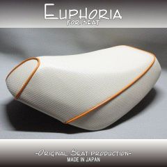 □【DIO ディオ AF18 AF25 SP SR】張替え済♪ シート　クリーム(竹編み柄)/オレンジ《Euphoria》□MK46466
