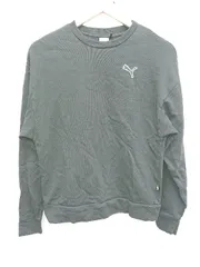 ◇ puma プーマ ワンポイント 長袖 トレーナー スウェット サイズS ブラック レディース E  【1406180054595】