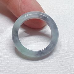 【新入荷】本翡翠保証‼️天然無処理A貨本翡翠リング　黒翡翠漂陽緑　サイズ：15号