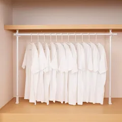 HEIAN SHINDO つっぱりハンガーラック 押入れ収納 縦横伸縮 ホワイト 幅70~120cm 高さ75~120cm TCH-60 平安伸銅工業 0