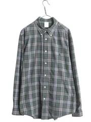 【お得なクーポン配布中!】 ブルックスブラザーズ チェック 長袖 ボタンダウン シャツ メンズ XL / 長袖シャツ オックスフォード マルチカラー コットン 大きいサイズ