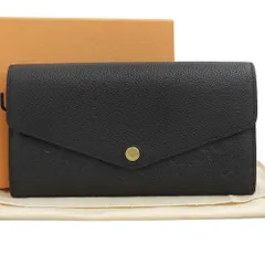 【本物保証】 箱・布袋付 超美品 ルイヴィトン LOUIS VUITTON モノグラム アンプラント ポルトフォイユ サラ M61182 長財布 ノワール