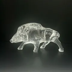 美品】Baccaratバカライノシシ猪いのしし干支動物 置物