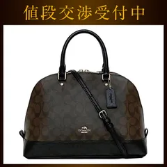 コーチ ２way バッグ ec-21812 ブラウン ブラック シグネチャー