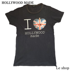 HOLLYWOOD MADE ハリウッドメイド 半袖 Tシャツ Sサイズ コットン100% ブラック レディース 中古