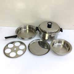 Amway Queen アムウェイ クイーン MULTI-PLY 18-8ステンレススチール 鍋 両手鍋 蒸し器 フライパン 調理器具