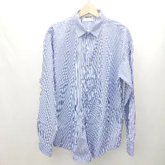 ◇ ⊂ MAISON CLUB メゾンクラブ ストライプ 長袖 シャツ サイズF ブルー メンズ E  【1503050043762】