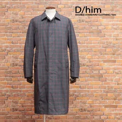 D/him. グレー チェック柄 ウールチェスターコート ディーヒム