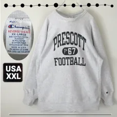 90s USA製★リバースウィーブ/チャンピオン★REVERSE WEAVE/Champion★３段プリント★クルーネックスウェット★USAメンズXXL   #2408A075