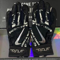 NIKE Trout Elite バッティンググローブ ブラック XSサイズ ★ ナイキ トラウトエリート 革手 バッテ