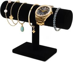 CIWS Display Stand for Watches, Accessories, Bracelets, and Jewelry (1 Tier, Black)