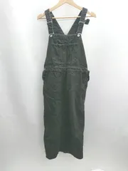 ◇ Θ AMERICAN HOLIC コットン100％ オーバーオール ノースリーブ ロング ワンピース サイズM ブラック レディース E  【1501160019554】