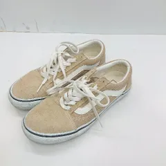 ◇ Θ VANS ヴァンズ ローカットスニーカー サイズ24 ベージュ系 ホワイト レディース メンズ E  【1411280005811】