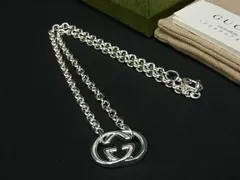 ■極美品■ GUCCI グッチ インターロッキングG SV925 ネックレス ペンダント アクセサリー レディース メンズ シルバー系 FF8571