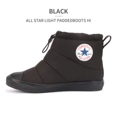 【正規品取扱店･新品】コンバース スノーシューズ メンズ レディース オールスター ライト パデッドブーツ ハイカット BLACK KHAKI converse ALL STAR LIGHT PADDEDBOOTS HI 撥水 アジャスター