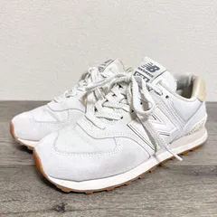 New Balance ウィメンズ WL574NO2 スニーカー スエード×キャンバス スニーカー 25cm B幅 オフホワイト