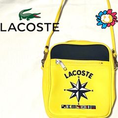 LACOSTE   ラコステ ショルダーバッグ　イエロー×ネイビー　ヴィンテージ　メンズ　レディース
