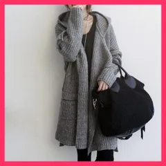 【スタッフおすすめ！】 ニットカーディガンレディースコーディガン トレンド感 着やせ/ゆるシルエット無地/中厚手暖かいニット 韓国 フード付きカーディガン 春秋冬  おすすめ おしゃれ　かわいい　人気 80YT-032